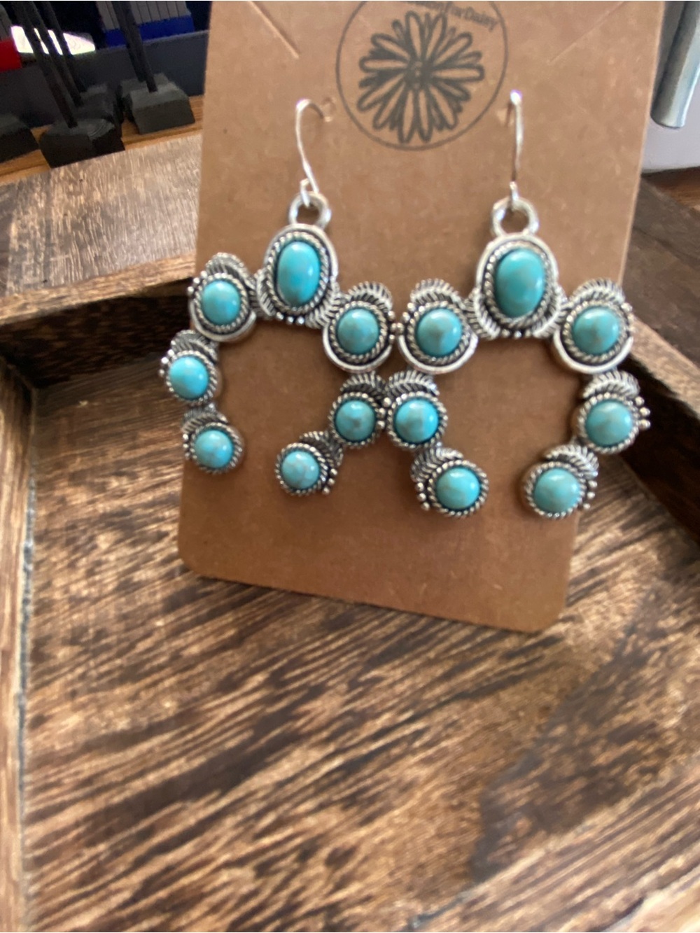 Turquoise Silver-Accent Hoop Earrings - Women Jewelry